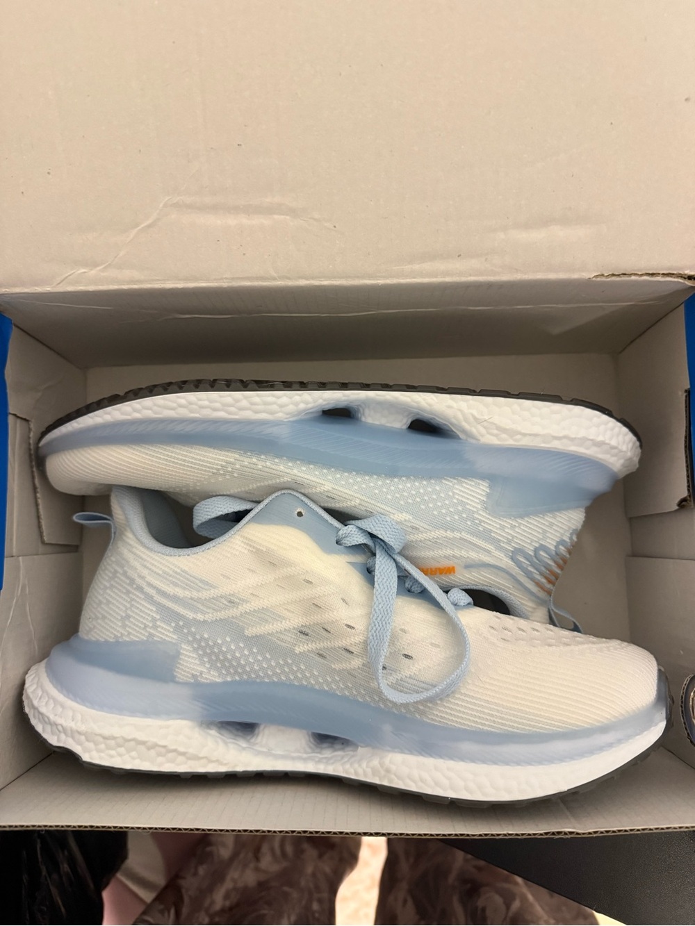 Women’s Light Blue and White Running Sneakers